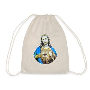 Jesus Christ * Jesus Christus Retro Style - Turnbeutel - Natur - Vorne