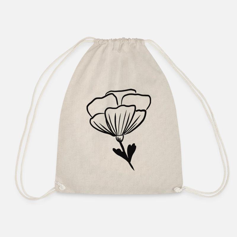 Blume Hübsch Blümchen Geschenk - Turnbeutel - Natur