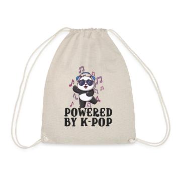 Powered by K-Pop Panda Kpop Merch K-pop Merch - Drawstring Bag - nature - Front