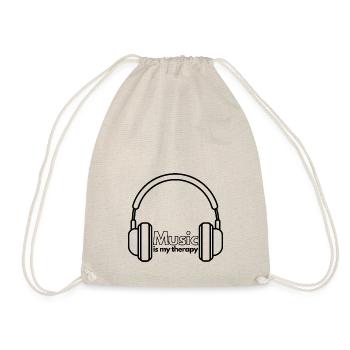 MUSIC IS MY THERPY - Must have für Musik Fans - Turnbeutel - Natur - Vorne