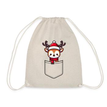 Mignon renne dans un sac - animal de poche - Sac de sport léger - nature - Devant
