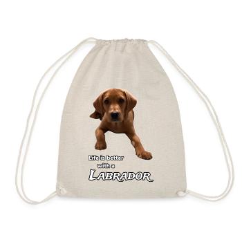 Das Leben ist besser mit einem Labrador - Turnbeutel - Natur - Vorne