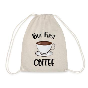 Aber der erste Kaffee - Turnbeutel - Natur - Vorne