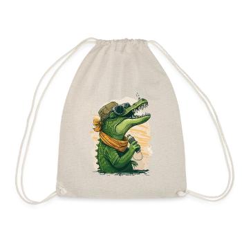 Croc Harmonicist - Drawstring Bag - nature - Front