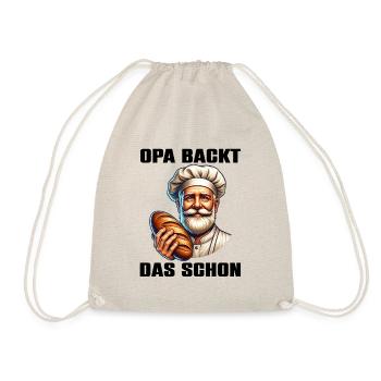 Grand-père est déjà en train de le faire - boulanger avec du pain - Sac de sport léger - nature - Devant