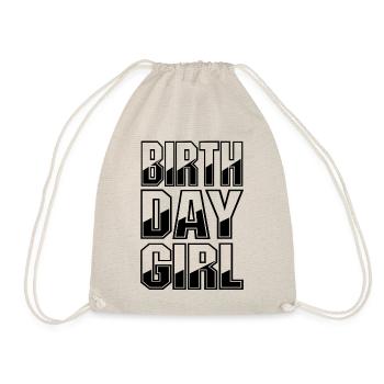 Birthday Girl - Turnbeutel - Natur - Vorne