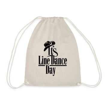 LINE DANCING, IT'S LINE DANCE DAY MIT HUT - Turnbeutel - Natur - Vorne