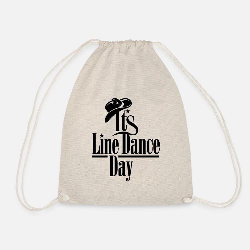 LINE DANCING, IT'S LINE DANCE DAY MIT HUT - Turnbeutel - Natur