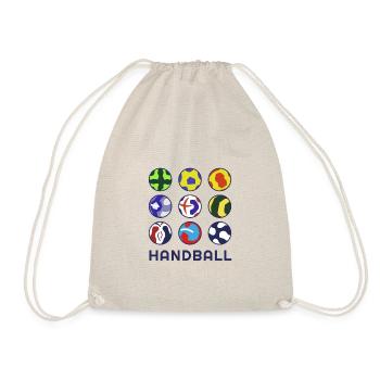Handballspieler Design Coole Handball Minimalist - Turnbeutel - Natur - Vorne