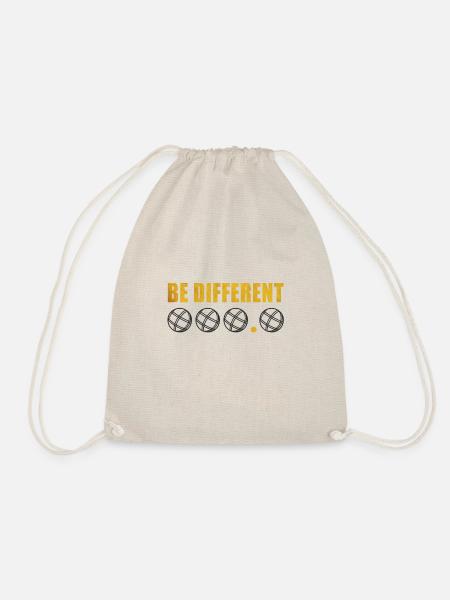 Boule Boccia Sprüche Be Different Lustig Hobby - Turnbeutel - Natur