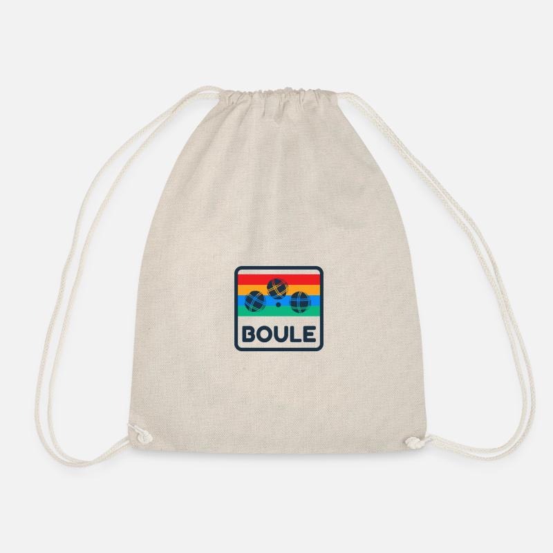 Retro Boule Design 80s 90s Vintage Geschenkidee - Turnbeutel - Natur