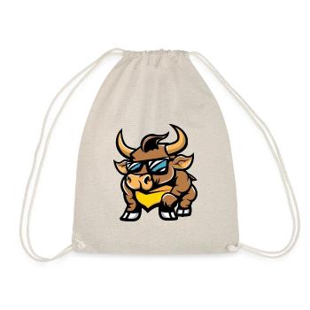 Stier Cool Comic - Turnbeutel - Natur - Vorne
