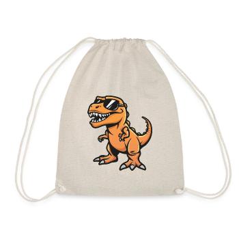 Dinosaur T-Rex Cool Comic - Drawstring Bag - nature - Front