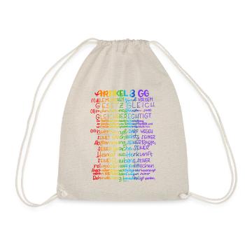 Grundgesetz Artikel 3 regenbogenfarben - Turnbeutel - Natur - Vorne
