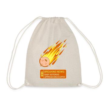 Breaking News: Baby Asteroid Approaching Earth - Drawstring Bag - nature - Front