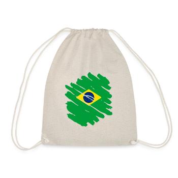 Brasilien Flagge Brasilianische Fahne Südamerika - Turnbeutel - Natur - Vorne