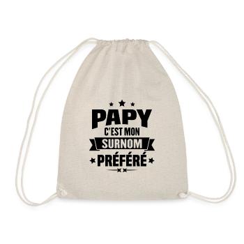 Papy c'est mon surnom préféré, Cadeau grandpère - Sac de sport léger - nature - Devant