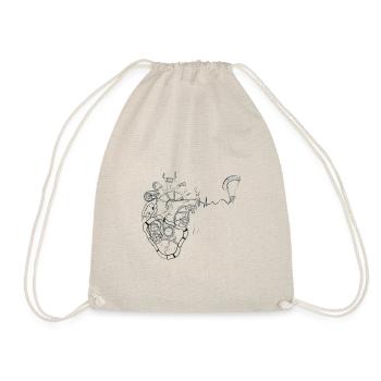 Paragliding paragliding passion heart - Drawstring Bag - nature - Front