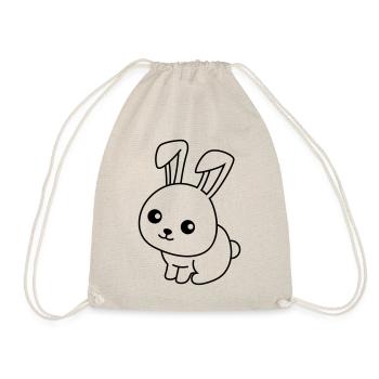 Rabbit Comic Animal - Drawstring Bag - nature - Front