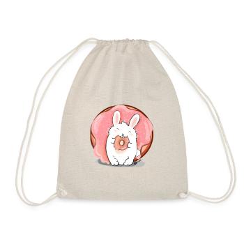 Lapin lapin doux avec beignet lapin de Pâques - Sac de sport léger - nature - Devant