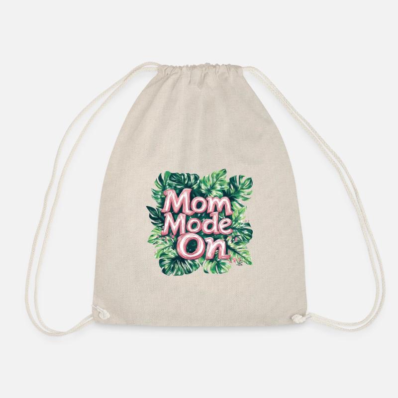 Mum mode - Drawstring Bag - nature
