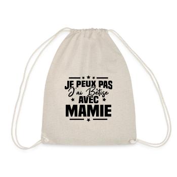 Je peux pas j'ai bêtise avec mamie - Sac de sport léger - nature - Devant