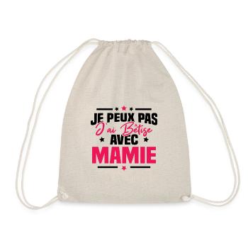 Je peux pas j'ai bêtise avec mamie - Sac de sport léger - nature - Devant