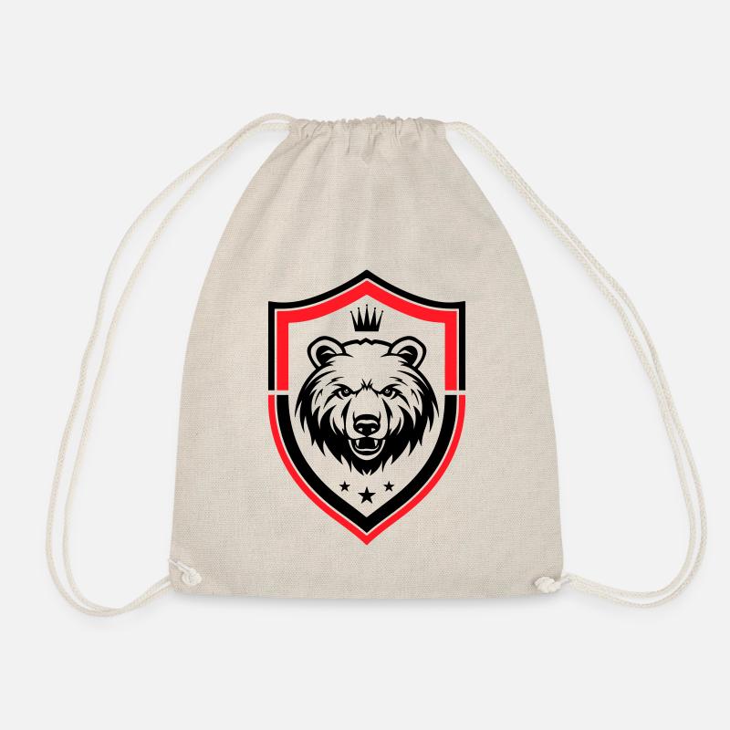 Grizzly Bär Wappen Symbol - Turnbeutel - Natur