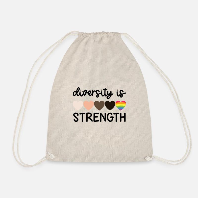 diversity is strength - Drawstring Bag - nature