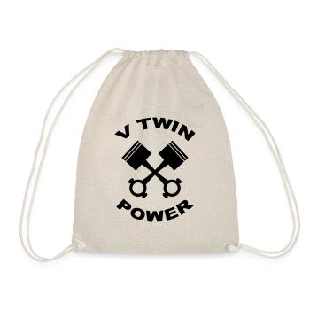 V Twin Power - Turnbeutel - Natur - Vorne
