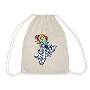 Astronaut with balloons - Drawstring Bag - nature - Front