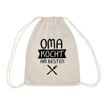 Oma Kocht Am Besten - Turnbeutel - Natur - Vorne