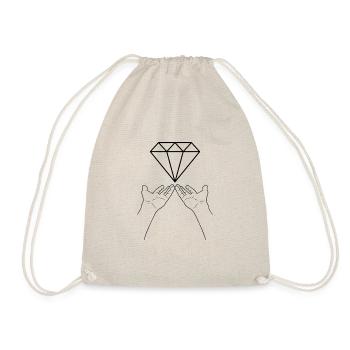 Diamond Hands - Turnbeutel - Natur - Vorne