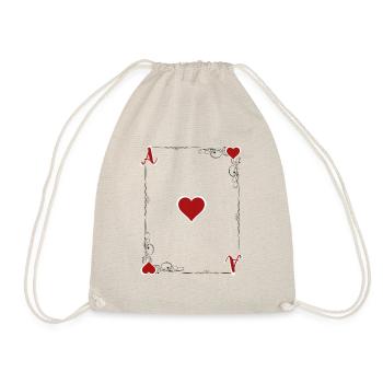Ace of heart. - Drawstring Bag - nature - Front