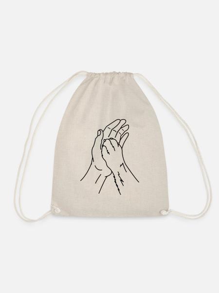 hand pfote - Turnbeutel - Natur