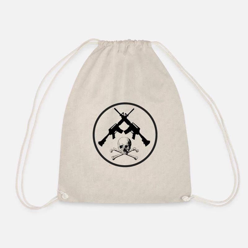 Weapons & Skull - Drawstring Bag - nature