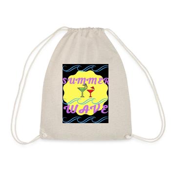 Summer Wave Design Cool - Drawstring Bag - nature - Front