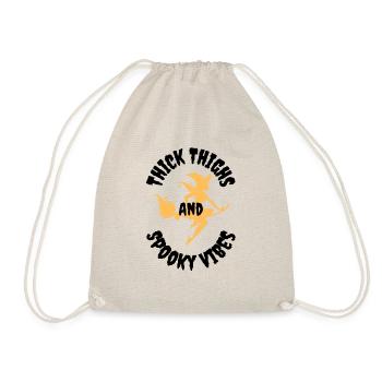 Thick thighs and spooky vibes - Drawstring Bag - nature - Front
