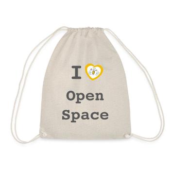 I love Open Space - Turnbeutel - Natur - Vorne