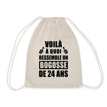bogosse de 24 ans / humour anniversaire 24 ans - Sac de sport léger - nature - Devant
