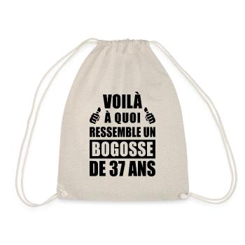 bogosse de 37 ans / humour anniversaire 37 ans - Sac de sport léger - nature - Devant