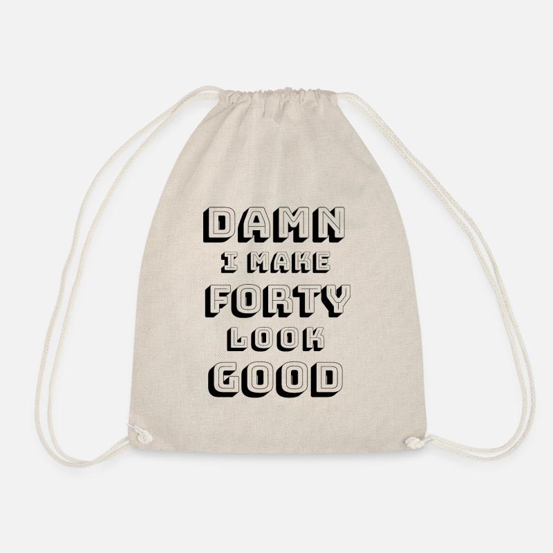 40th birthday - Drawstring Bag - nature