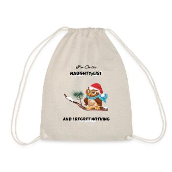 Cheeky owl on santas naughty-list - Turnbeutel - Natur - Vorne