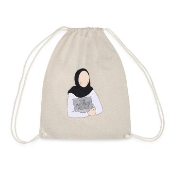 The future/ is female/ Hijab/ Frau / weiblich - Turnbeutel - Natur - Vorne