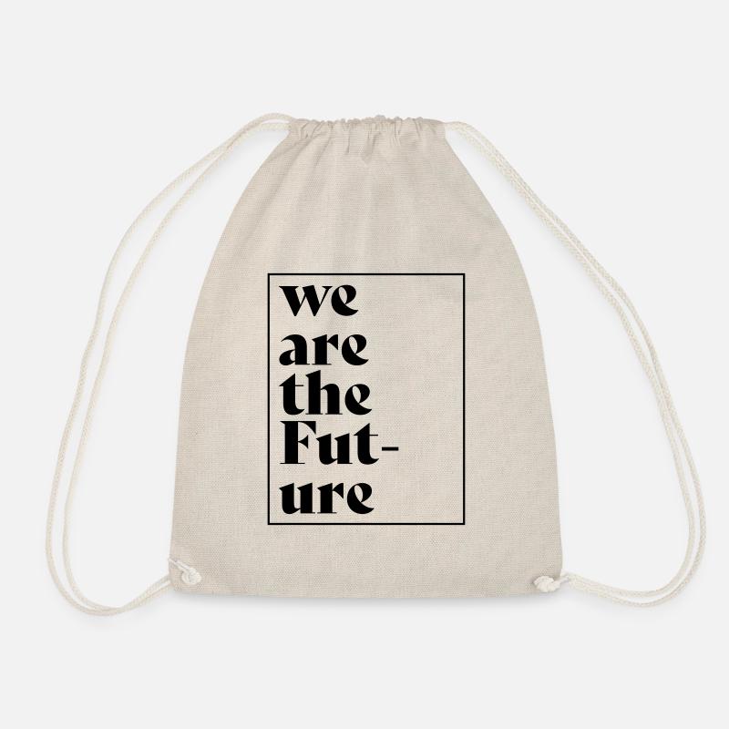 Auffälliges T-shirt "We are the Future" - Turnbeutel - Natur