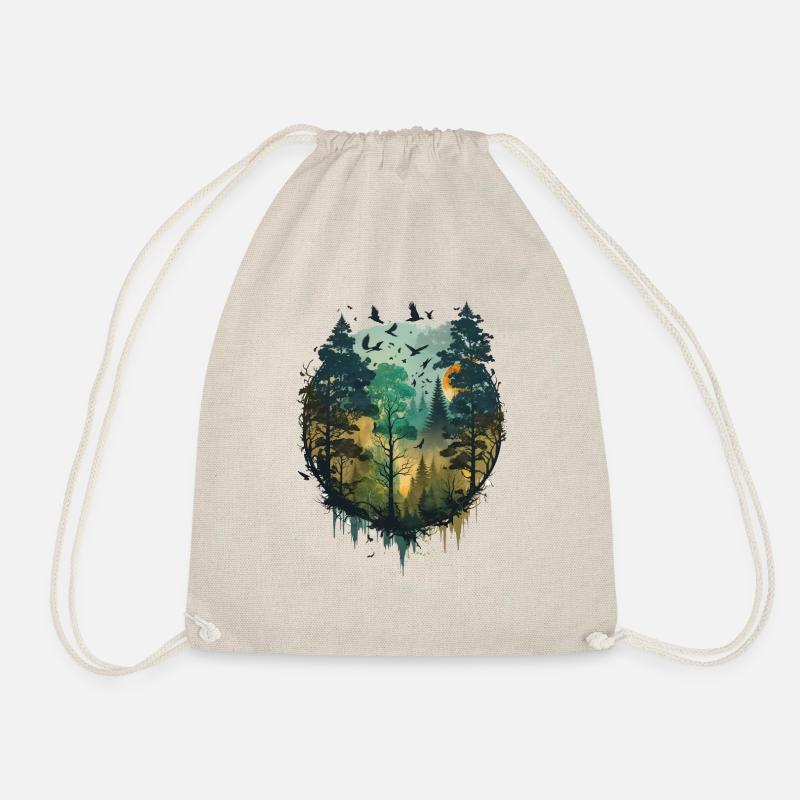 Waldmotiv - Wald - Logo - Turnbeutel - Natur