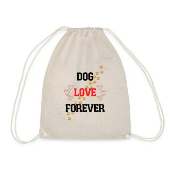 DOG LOVE FOREVER - Turnbeutel - Natur - Vorne