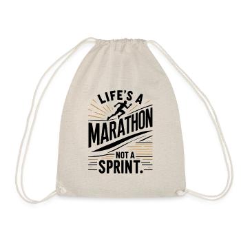 Life's a Marathon Not a Sprint - Drawstring Bag - nature - Front