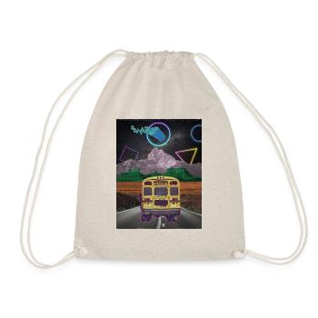 Bus Collage Poster - Drawstring Bag - nature - Front