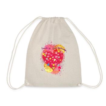 L’amour est la réponse. - Sac de sport léger - nature - Devant